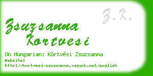 zsuzsanna kortvesi business card