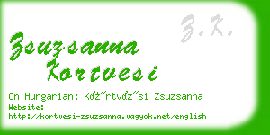 zsuzsanna kortvesi business card